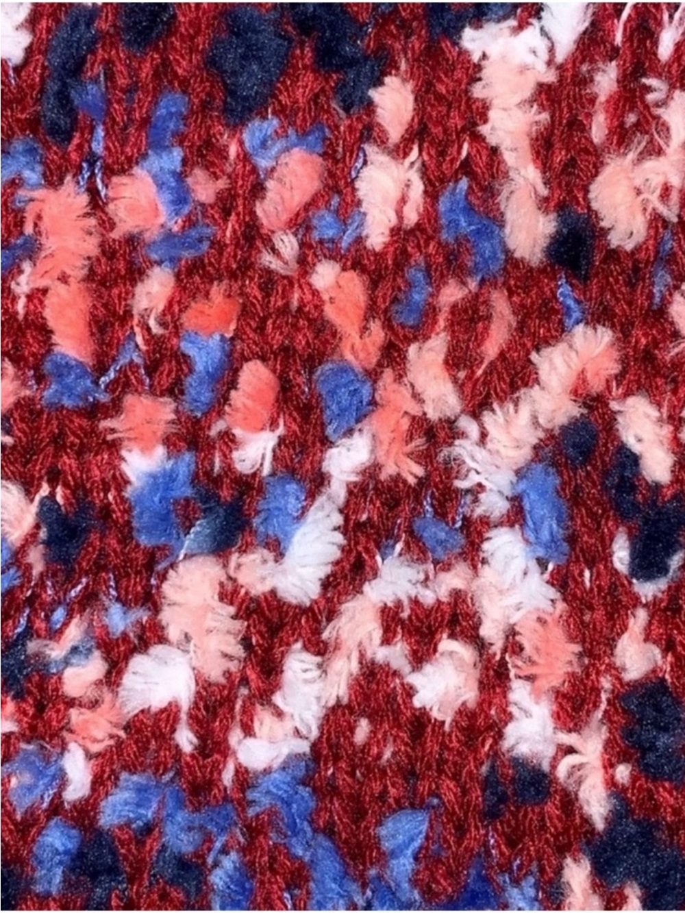 Marc New York Bouclé Confetti Cardigan Burgundy Multi Medium NWT Cozy Knit - Picture 8 of 13